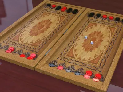 Backgammon on microsoft windows 3D model