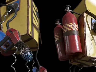 Character Flamethrower  PBR 3D model