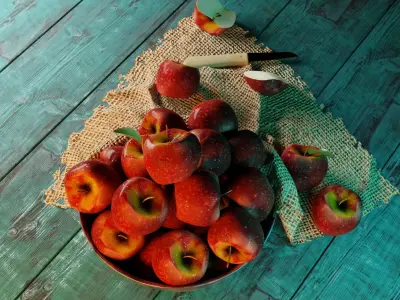 The still life of apples Free 3D model