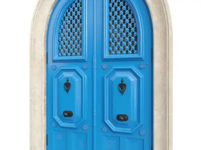 Entrance classic door 81 3D model
