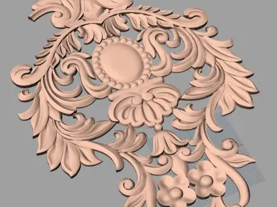 European furniture 3D relief models for CNC wood engraving E247 3D model