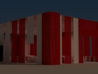 Awning for 1000 people for events 3D model