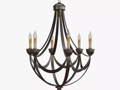 Currey and Company - Palomino Chandelier Lighting 3D model