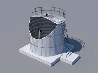 Water tank 3D model