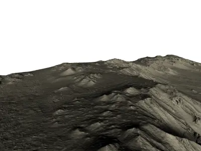 MARS VR - Light-Toned Gully Deposits in Hale Crater 3D model