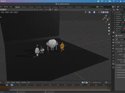 Robots Low-poly Rigged and textured Low-poly 3D model