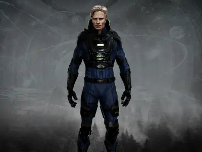 David from Prometheus Low-poly 3D model