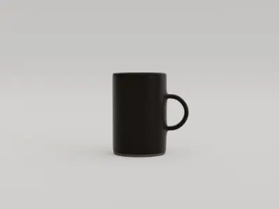 Geometric Coffee Cup Low-poly 3D model
