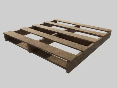 Hong Kong Wooden Shelves Base 3D model