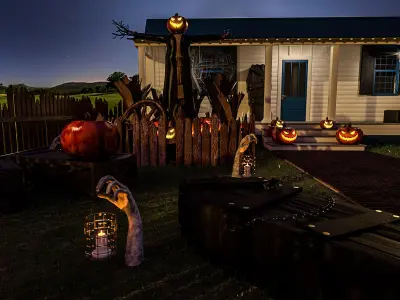 Halloween Porch 3D model