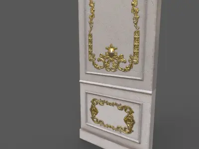Old Victorian Wall Low-poly 3D model