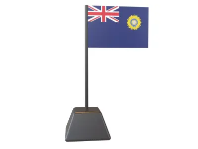 Flag of Imperial India v1 001 Low-poly 3D model
