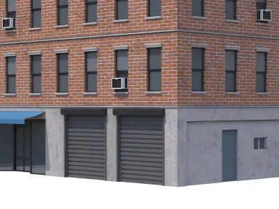 Apartment Building 2 Low-poly 3D model