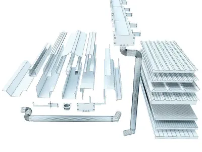 sloped roof-sandwich panel 3D model