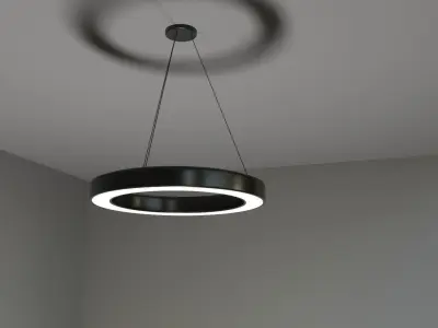 Hollow Circular Pendant Light Low-poly 3D model