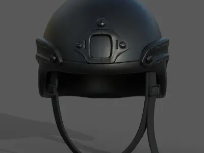 Helmet military combat soldier armor  Low-poly 3D model 7
