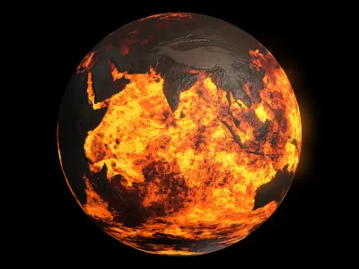 Scorched Earth v3 - 8k PBR Low-poly 3D model