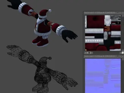 Santa robot1 Low-poly 3D model