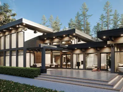 House in the forest 2 Low-poly 3D model
