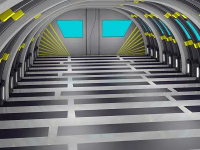 Sci Fi Tunnel 3D model