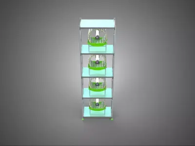 STACK VERTICAL GARDEN TOWER FRAME ROTARY HYDROPONIC PLANT FARM 3D model