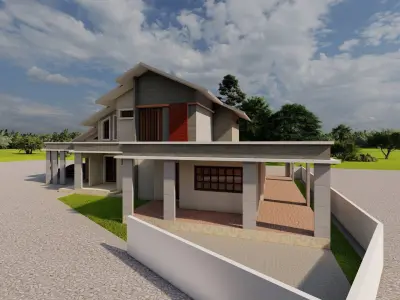 Casa Scene-villa-modern house 3D model