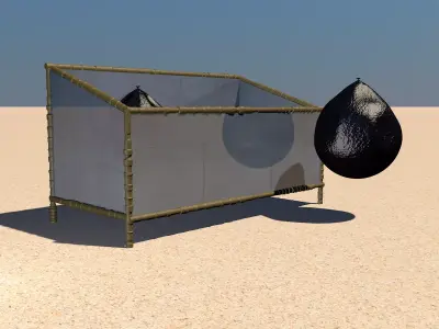 Spongebob 3D Garbage Container Low-poly 3D model