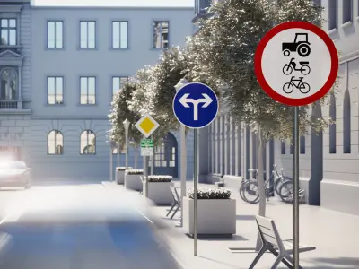 Road signs set 3D model