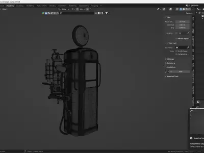 Texaco Gas pump 3D model