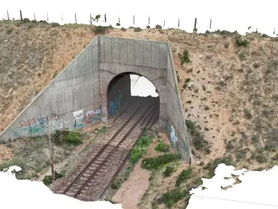 Train tunnel photoG 3D model