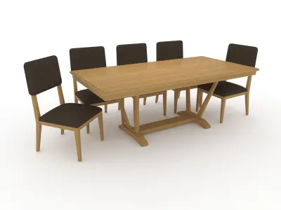 Collection Dining Set 2 3D Model Pack