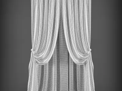 Curtain 3D Low-poly 3D model order
