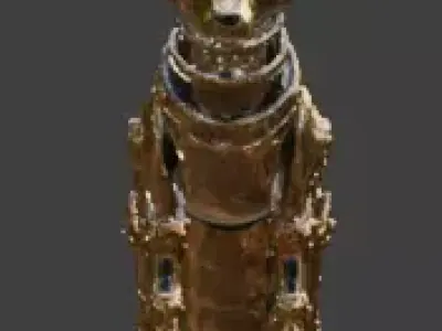 Steampunk Mechanical Fox Automaton 3D Model Low-poly 3D model