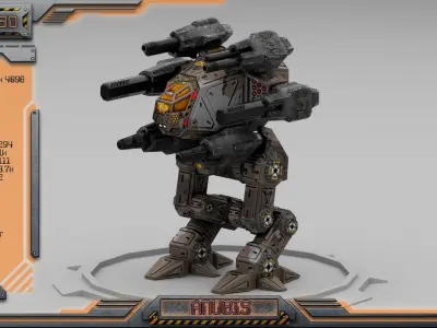 Battle Mechs Bundle - low-poly animated - 3D Model Pack