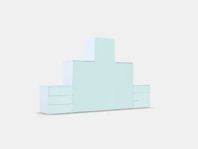 PLATSA Wardrobe with 3 doors6 drawers Low-poly 3D model