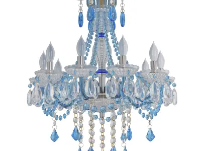 Georgian Glamour Grand Crystal Chandelier 3D model
