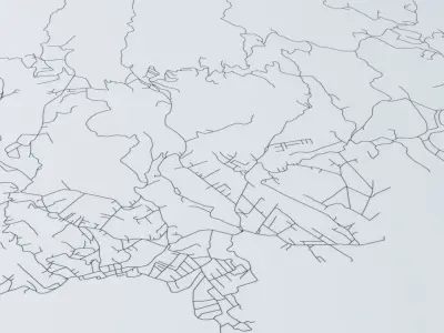 Grenada Road Network and Streets 3D model