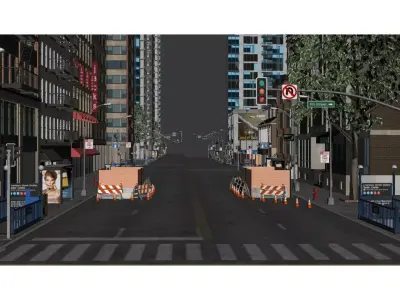 Urban street view 3D model