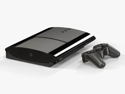 Sony PlayStation 3 Super Slim Low-poly 3D model