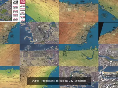 Dubai - Topography Terrain 3D City 3D Model Pack