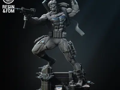 Wicked Marvel Punisher Sculpture Tested for 3D printing 3D print model