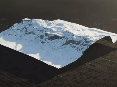 Tundra Cliff Terrain 8 3D model