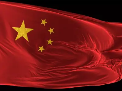 China flag 3D model