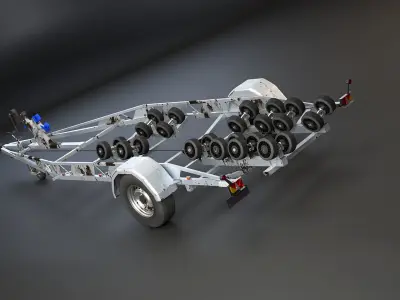  Used Aged Boat Trailer 