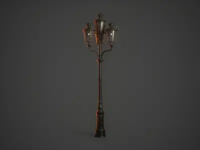 Classical Street Lamp 3D model