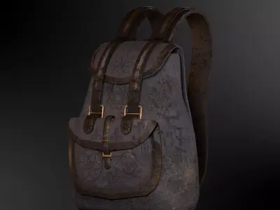 Ravan Backpack Low-poly 3D model