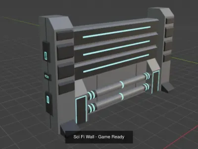 Sci-Fi Futuristic Scene - Game Ready 3D Model Pack