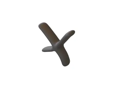 Suzhou Numerals Four V1 001 Low-poly 3D model