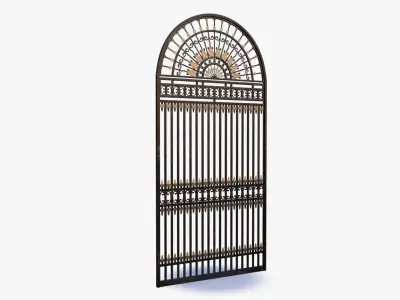 Iron Gate 0001 Low-poly 3D model