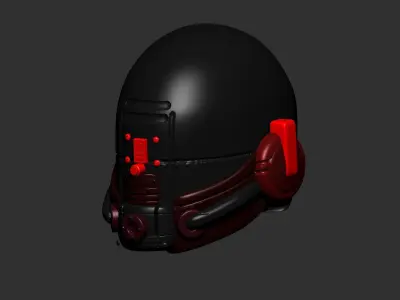 helmet high poly sculpt 3d printable ver 7 3D model 3D model 164